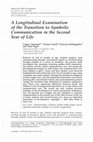 Research paper thumbnail of A longitudinal examination of the transition to symbolic communication in the second year of life