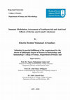 Research paper thumbnail of Immune Modulation Assessment of Antibacterial and Antiviral  Effects of Bovine and Camel Colostrum