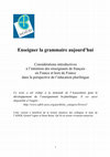 Research paper thumbnail of Enseigner la grammaire aujourd’hui.