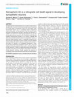 Research paper thumbnail of Semaphorin 3A is a retrograde cell death signal in developing sympathetic neurons