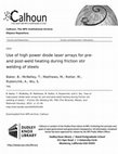 Research paper thumbnail of Use of High-Power Diode Laser Arrays for Pre- and Postweld Heating During Friction Stir Welding of Steels