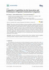 Research paper thumbnail of Competitive Capabilities for the Innovation and Performance of Spanish Construction Companies