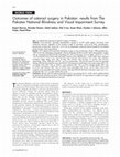 Research paper thumbnail of Outcomes of cataract surgery in Pakistan: results from The Pakistan National Blindness and Visual Impairment Survey