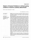 Research paper thumbnail of Pattern of Ocular Problems in School going Children of District Lasbela, Balochistan