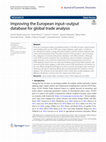 Research paper thumbnail of Improving the European input–output database for global trade analysis