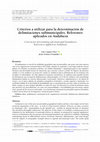 Research paper thumbnail of Criterios a utilizar para la determinación de delimitaciones submunicipales. Referentes aplicados en Andalucía