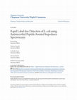 Research paper thumbnail of Rapid Label-Free Detection of E. coli using Antimicrobial Peptide Assisted Impedance Spectroscopy