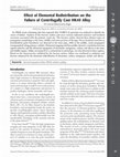 Research paper thumbnail of Effect of elemental redistribution on the failure of centrifugally cast HK40 alloy