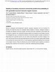 Research paper thumbnail of Stability of excitatory structural connectivity predicts the probability of CA1 pyramidal neurons to become engram neurons