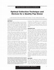 Research paper thumbnail of Optimal collection technique and devices for a quality pap smear