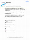 Research paper thumbnail of Growth response of blue panic grass (Panicum antidotale) to saline water irrigation and compost applications