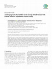 Research paper thumbnail of Anthropogenetic Variability in the Group of Individuals with Febrile Seizures: Population-Genetic Study