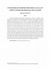 Research paper thumbnail of Etik Değerler Üzerinden Bir Sorgulama: Kant Etiği ve Otomatik Portakal Film Analizi