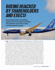 Research paper thumbnail of BOEING HIJACKED BY SHAREHOLDERS AND EXECS!