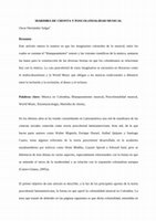 Research paper thumbnail of Marimba de chonta y poscolonialidad musical