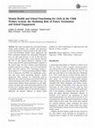 Research paper thumbnail of Mental Health and School Functioning for Girls in the Child Welfare System: the Mediating Role of Future Orientation and School Engagement