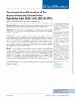 Research paper thumbnail of Development and Evaluation of the Boston University Osteoarthritis Functional Pain Short Form (BU-OA-FPS)