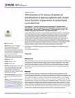 Research paper thumbnail of Effectiveness of 32 versus 20 weeks of prednisolone in leprosy patients with recent nerve function impairment: A randomized controlled trial