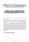 Research paper thumbnail of L'Europa al bivio. Un rompicapo per il costituzionalismo democratico e sociale. Recensione al volume di Claudio De Fiores, "L'Europa al bivio", Ediesse, 2012, in "Diritti Comparati", 7/1/2013 (anticipazione in "il manifesto", 27/12/2012).