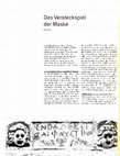 Research paper thumbnail of Das Versteckspiel der Maske