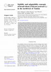 Research paper thumbnail of Stability and adaptability concepts of bread wheat (Triticum aestivum L.) in the northwest of Tunisia