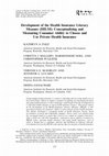 Research paper thumbnail of Development of the Health Insurance Literacy Measure (HILM): Conceptualizing and Measuring Consumer Ability to Choose and Use Private Health Insurance