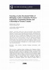 Research paper thumbnail of Enacting a Latinx Decolonial Politic of Belonging: Latinx Community Workers’ Experiences Negotiating Identity and Citizenship in Toronto, Canada