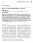 Research paper thumbnail of An ultra-narrow linewidth solution-processed organic laser