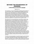 Research paper thumbnail of BEYOND THE BOUNDARIES OF MEANING: A WORLD HISTORY OF LAW AND ITS LANGUAGES