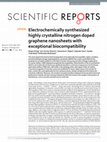 Research paper thumbnail of Electrochemically synthesized highly crystalline nitrogen doped graphene nanosheets with exceptional biocompatibility