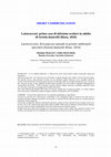 Research paper thumbnail of Lattococcosi: primo caso di infezione oculare in adulto di Seriola dumerilii