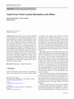 Research paper thumbnail of Visual Versus Verbal Location Information on the iPhone