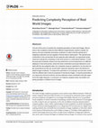 Research paper thumbnail of Predicting Complexity Perception of Real World Images