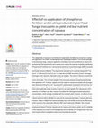 Research paper thumbnail of Effect of co-application of phosphorus fertilizer and in vitro-produced mycorrhizal fungal inoculants on yield and leaf nutrient concentration of cassava