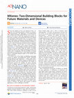 Research paper thumbnail of MXenes: Two-Dimensional Building Blocks for Future Materials and Devices