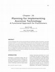 Research paper thumbnail of Planning for Implementing Assistive Technology