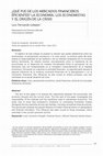 Research paper thumbnail of ¿Qué fue de los mercados financieros eficientes? La economía, los economistas y el origen de la crisis