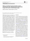 Research paper thumbnail of Influence of malolactic bacteria inoculation scenarios on the efficiency of the vinification process and the quality of grape wine from the Central European region