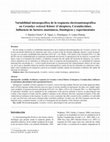 Research paper thumbnail of Intraspecific variability of olfactory responses in Cerambyx welensii Küster (Coleoptera, Cerambycidae). Influence of anatomical, physiological and experimental factors