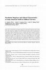 Research paper thumbnail of Psychiatric Diagnoses and Clinical Characteristics of Asian American Youth in Children's Services