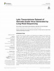 Research paper thumbnail of Lytic Transcriptome Dataset of Varicella Zoster Virus Generated by Long-Read Sequencing