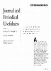 Research paper thumbnail of Journal and Periodical Usefulness: As Rated by Hospitality Faculty Members