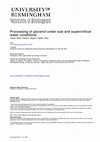 Research paper thumbnail of Processing of glycerol under sub and supercritical water conditions