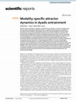 Research paper thumbnail of Modality-specific attractor dynamics in dyadic entrainment