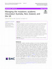 Research paper thumbnail of Managing the mutations: academic misconduct Australia, New Zealand, and the UK