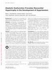 Research paper thumbnail of Diastolic dysfunction precedes myocardial hypertrophy in the development of hypertension