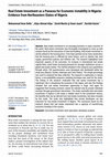 Research paper thumbnail of Real Estate Investment as a Panacea for Economic Instability in Nigeria: Evidence from Northeastern States of Nigeria