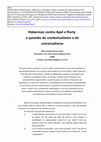 Research paper thumbnail of Habermas contra Apel e Rorty: a questão do contextualismo e do universalismo (2007)