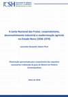 Research paper thumbnail of A Junta Nacional das Frutas: corporativismo, desenvolvimento industrial e modernização agrícola no Estado Novo (1936-1974)