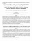 Research paper thumbnail of Aportaciones de la hidro-geo-arqueología al estudio del abastecimiento urbano a la Arunda romana desde los manantiales de los Llanos de la Arena (Serranía de Ronda, provincia de Málaga)